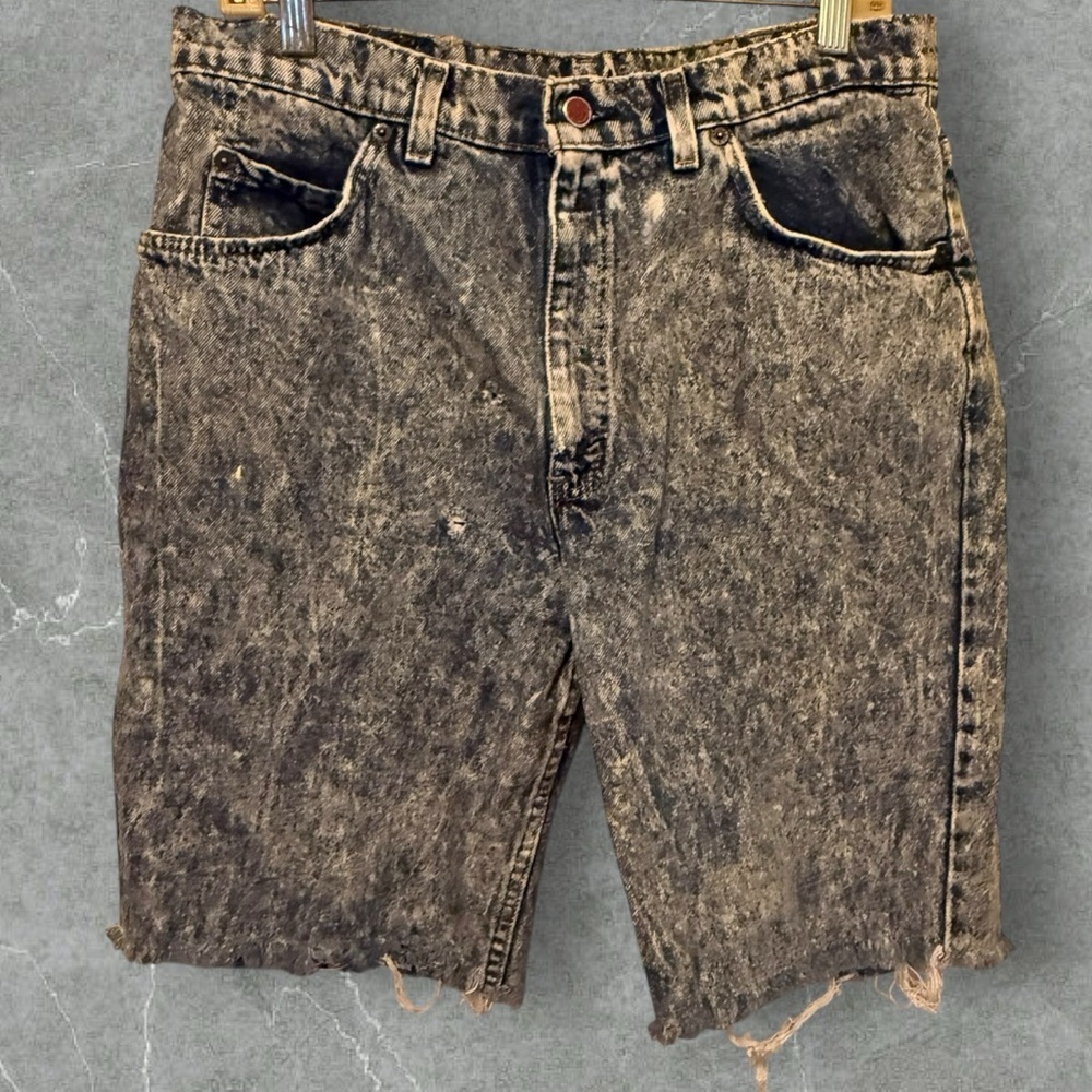 Vintage Brittania Acid Washed Jean Cut-Off Shorts
